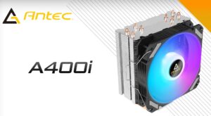 Antec A400i RGB , 72 CFM, 4 Direct Heat-Pipes, 120mm PWM RGB Fan,1700, 115X, 1200, 2011, AM3, AM3+, AM4+,, FM1, FM2, FM2+ CPU Air Cooler 1yr wty(LS)