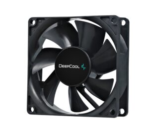 DeepCool 80mm Hydro Bearing Case Fan Molex 20dB 1800rpm 82g, High Quality Black Material, Low RPM