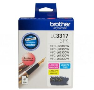 Brother LC-3317 Colour Value Pack 1XCyan 1X Magenta 1X Yellow