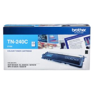 TN-240C COLOUR LASER TONER - CYAN TONER CARTRIDGE TO SUIT HL-3040CN/3045CN/3070CW/3075CW, DCP-9010CN, MFC-9120CN/9125CN/9320CW/9325CW - 1,400 PAGES