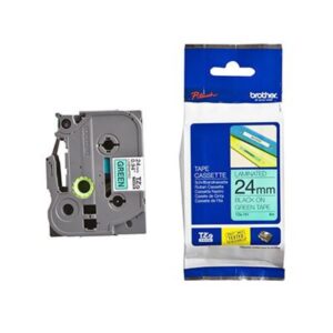 Brother 24mm Black on Green TZE Tape