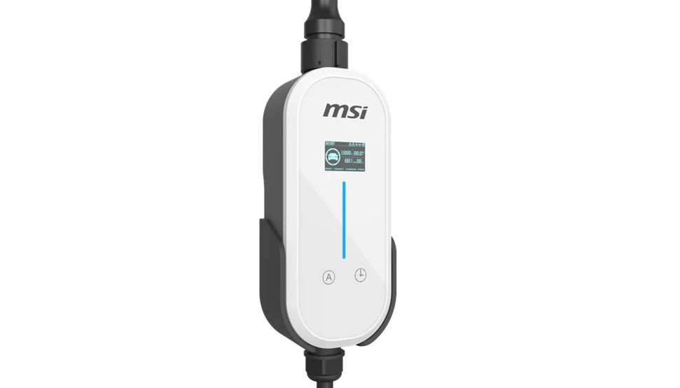 MSI Portable EV Charger White Ezgo 10A+15A+Home kit, Single Phase, 230V, 1PH, 2.3KW & 3.4KW, 5M Type 2 Charging gun, 1.8'LCD, IP66, 1.5T, Bluetooth