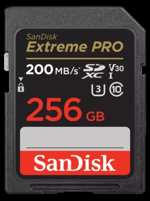 SanDisk 256GB Extreme PRO Memory Card 200MB/s Full HD & 4K UHD Class 30 Speed Shock Proof Temperature Proof Water Proof X-ray Proof Digital Camera