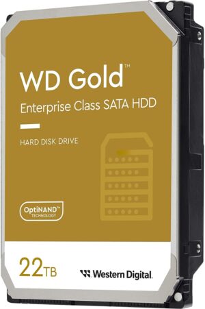 Western Digital Gold 22TB 3.5' Enterprise Class SATA 6 Gb/s HDD 7200 RPM Cache Size 512MB 5-Year Limited Warranty (LS)