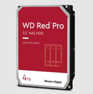 Western Digital WD Red Pro 4TB 3.5' NAS Hard Drive, SATA 6 Gb/s, ITR 267 MB/s, 7200RPM, 256MB Cache, CMR Tech, 3.5-inchFORM FACTOR, 5yrs wty