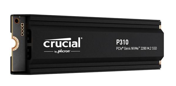 Crucial P310 1TB Gen4 2280 NVMe SSD w Heatsink 7100/6000 MB/s R/W 220TBW 1000K/1200K IOPS 1.5M hrs MTTF Full-Drive Encryption M.2 PCIe4 5yrs - Image 2