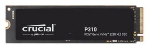 Crucial P310 2TB Gen4 2280 NVMe SSD 7100/6000 MB/s R/W 440TBW 1000K/1200K IOPS 1.5M hrs MTTF Full-Drive Encryption M.2 PCIe4 5yrs ~CT2000P3PSSD8