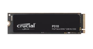 Crucial P310 4TB Gen4 2280 NVMe SSD 7100/6000 MB/s R/W 800TBW 1000K/1000K IOPS 1.5M hrs MTTF Full-Drive Encryption M.2 PCIe4 5yrs ~CT4000P3PSSD8