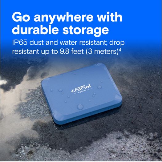 Crucial X10 1TB External Portable SSD ~2100MB/s USB-C Durable Rugged Shock Drop Water Dust Proof for PC MAC PS5 Xbox Android iPad Pro Linux - Image 4