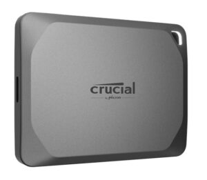Crucial X9 Pro 1TB External Portable SSD ~1050MB/s USB-C Durable Rugged Shock Drop Water Dust Sand Proof for PC MAC PS5 Xbox Android iPad Pro