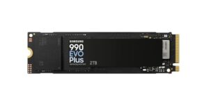 Samsung 990 EVO Plus 2TB PCIe Gen5 NVMe SSD 7250MB/s 6300MB/s R/W 1000K/1350K IOPS 1200TBW 1.5M hrs V-NAND TLC AES 256-bit Encryption 5yr wty
