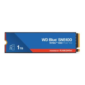 Western Digital WD Blue SN5100 NVMe™ SSD - 1TB, M.2 2280, PCIe Gen4, Read 7100MB/s, Write 6700MB/s, 1000K/1300K IOPS, TBW 600, 5yr Warranty
