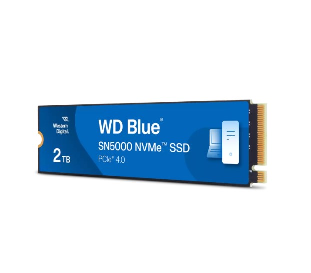 Western Digital WD Blue SN5000 NVMe™ 2TB SSD M.2 2280, 5,150MB/s R 4,850MB/s W, 650K IOPS R / 770K IOPS W, PCIe Gen4 x4, 5-Y Warranty (LS) - Image 2