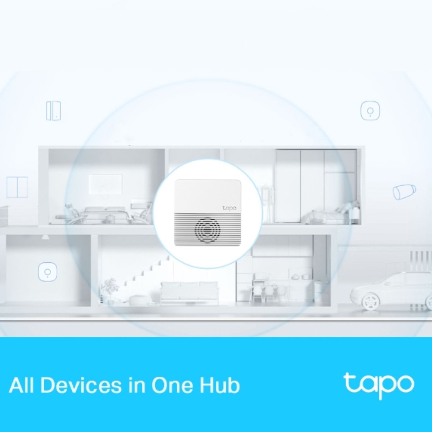 TP-Link Tapo Smart Hub Tapo H200, Works with Tapo C420, Tapo C400, Tapo D230, and more. Up to 64+4 Devices - Image 3