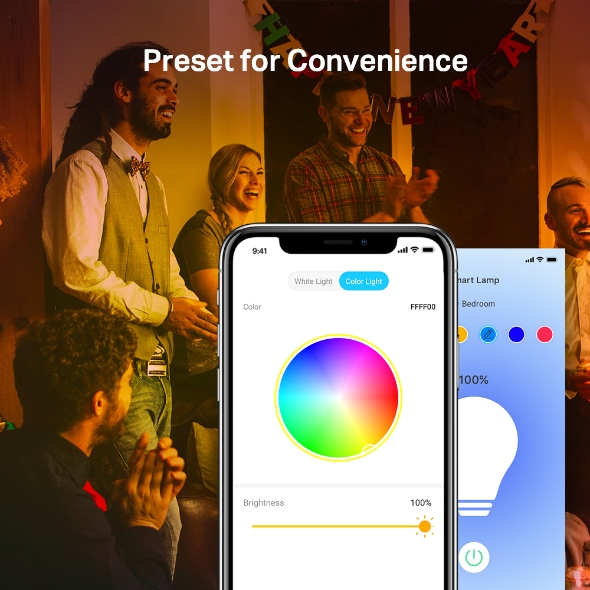 TP-Link Tapo L530E Smart Wi-Fi Light Bulb, Edison Fitting, Multicolour (B22 / E27), No Hub Required, Voice Control, Schedule & Timer, 60W - Image 3