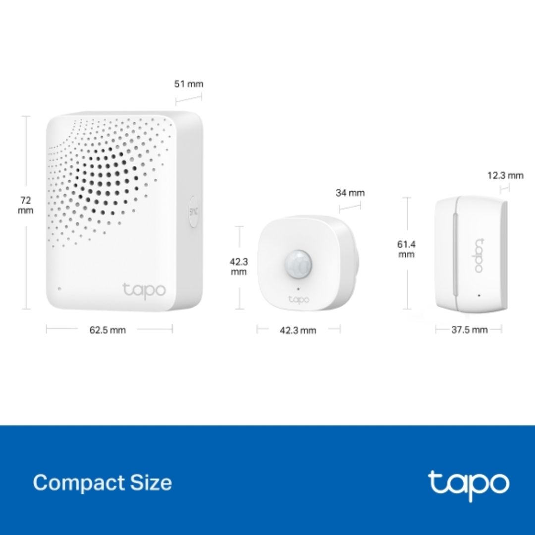 TP-Link Tapo T30 KIT Smart Sensor Starter Kit, Tapo H100 × 1 + Tapo T100 × 1 + Tapo T110 × 2 - Image 2
