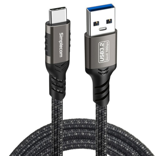 Simplecom CAU510 USB-A to USB-C Data and Charging Cable USB 3.2 Gen2 10Gbps 1M - Image 2