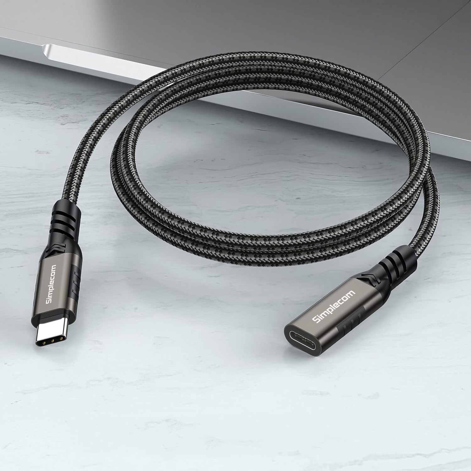 Simplecom CAU610 USB-C Male to Female Extension Cable USB 3.2 Gen2 PD 100W 20Gbps 1M - Image 2