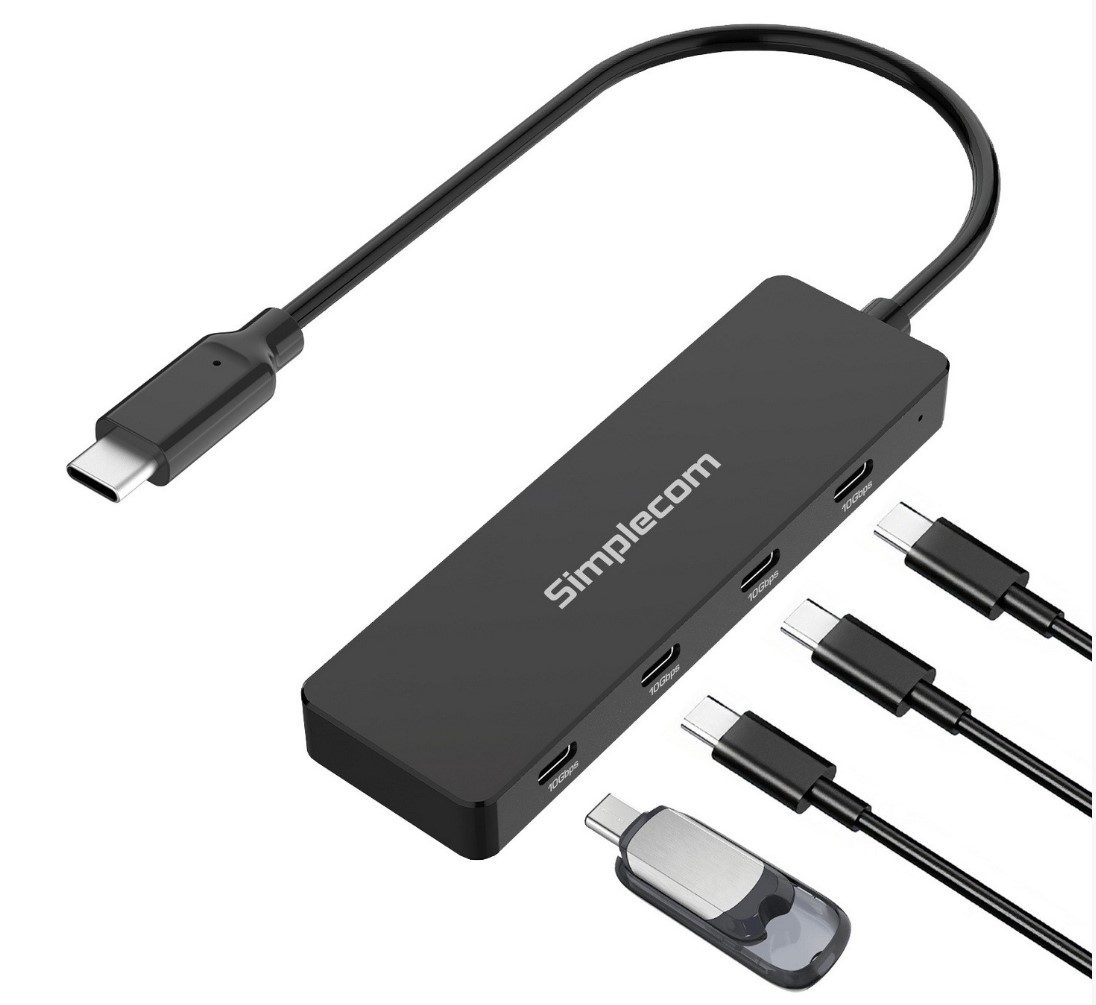 Simplecom CH384 USB-C to 4-Port USB-C Data Hub USB 3.2 Gen 2 10Gbps - Image 2