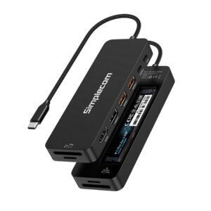 Simplecom CHT595 9-in-1 USB-C Multiport Docking Station with NVMe M.2 Enclosure 2xUSB-A 10Gbps, USB-C 10Gbps, HDMI 2.0 4K@60Hz, SD/MicroSD, PD100W