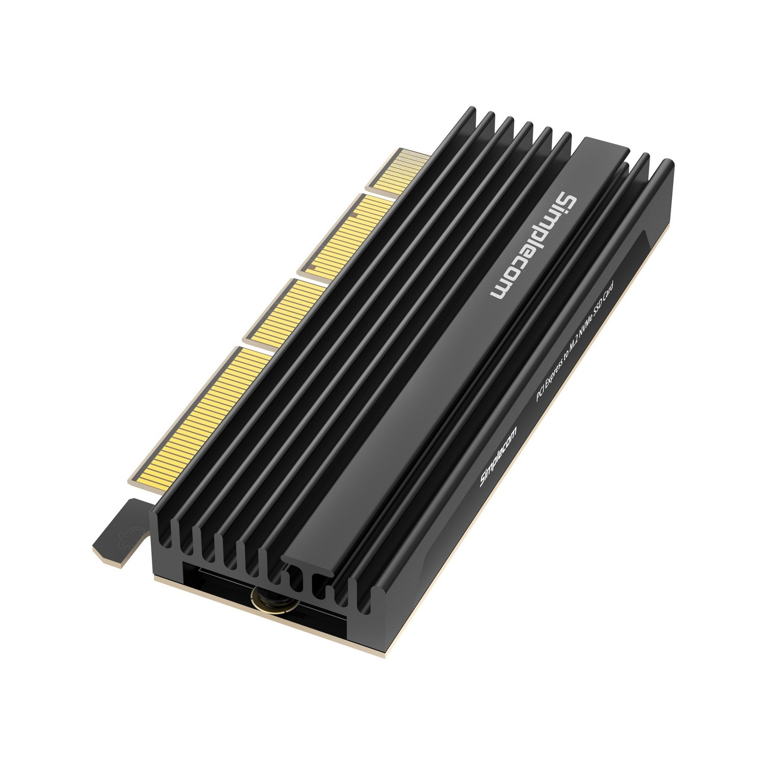 Simplecom EC415B NVMe M.2 SSD to PCIe x4 x8 x16 Expansion Card with Aluminium Heat Sink Black - Image 2