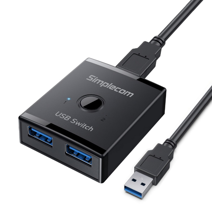 Simplecom KM125 Bi-Directional 2-Way USB 3.0 Switch 1 In 2 Out (2 In 1 Out) 5Gbps Ideal for sharing USB device between 2 computers - Image 2