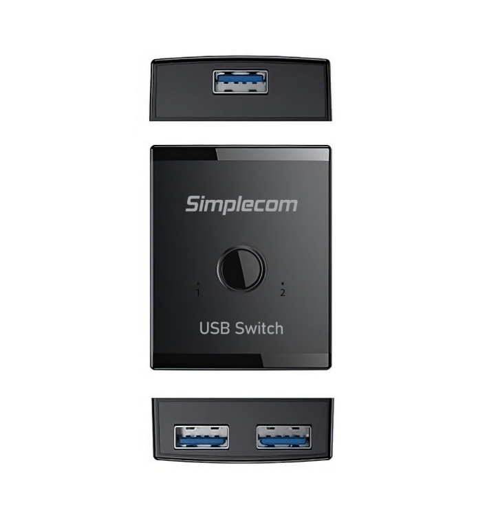 Simplecom KM125 Bi-Directional 2-Way USB 3.0 Switch 1 In 2 Out (2 In 1 Out) 5Gbps Ideal for sharing USB device between 2 computers - Image 3