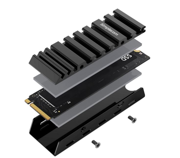 Simplecom SA110 M.2 SSD Aluminum Heatsink with Thermal Silicone Pads for PC and PS5 - Image 4