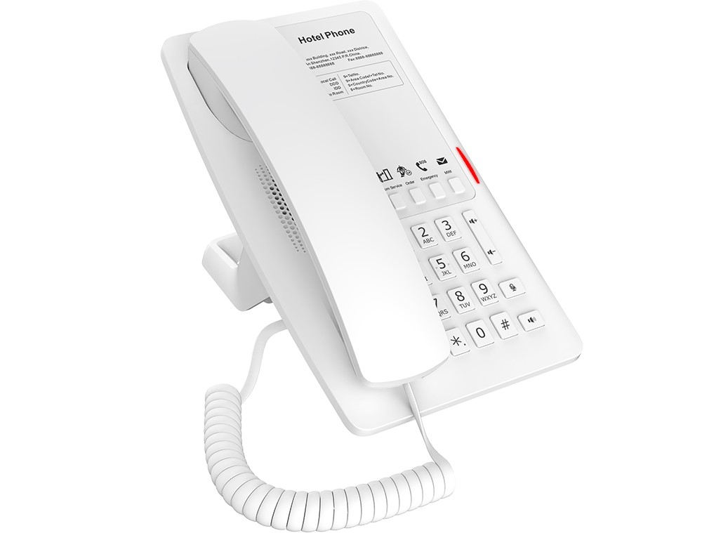 FANVIL, H4 Hotel IP Phone, White, Cost-effective hotel IP phone, HD voice, 0/100Mbps Ethernet, and PoE, 5 programmable soft keys - Image 2