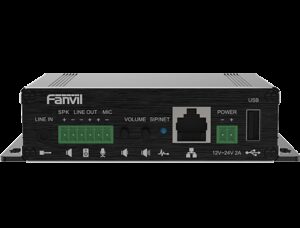 Fanvil PA3 Video Intercom & Paging Gateway, 2 SIP Lines, 1 Speaker interface and 1 microphone interface, Support USB or TF Card, Support POE