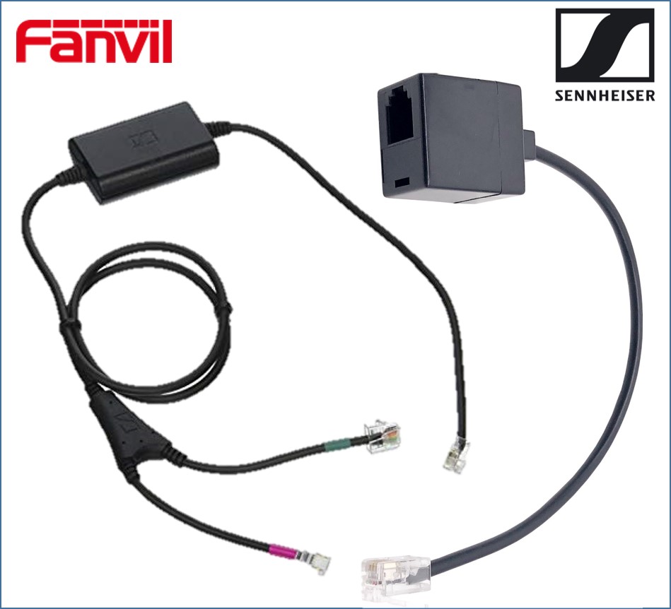 Fanvil / EPOS l Sennheiser Electronic Hook Switch (EHS) Adapter - Inc Fanvil T-03 RJ9 Connector Cable