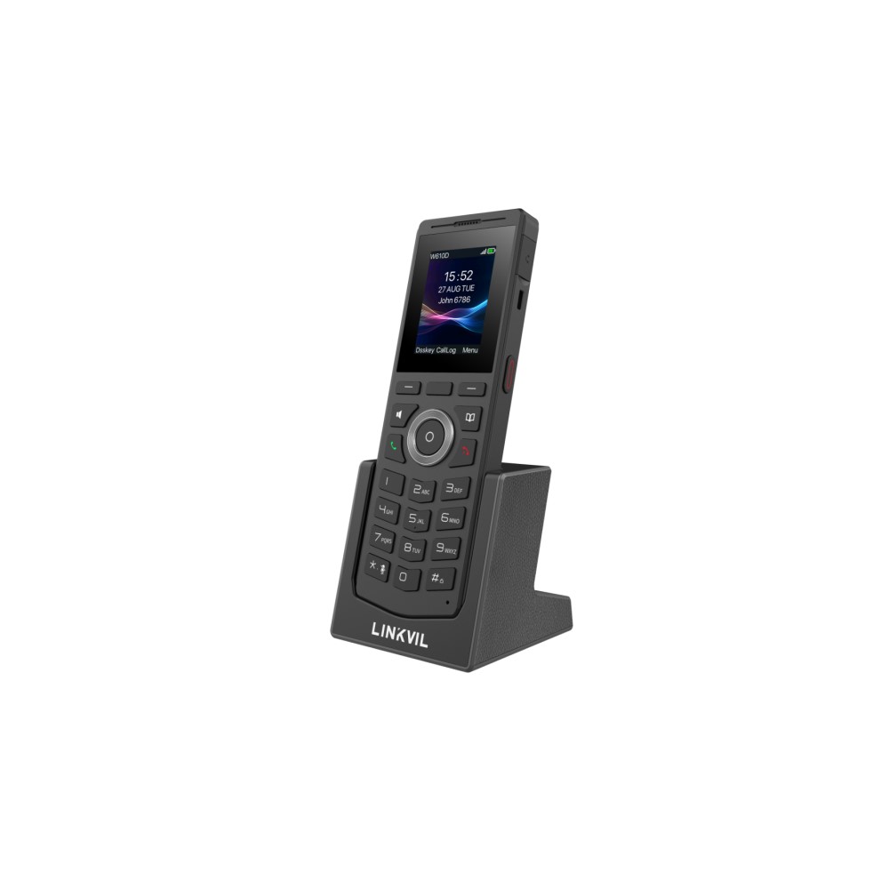 Fanvil Linkvil W610D Portable DECT Phone, built-in Bluetooth 5.0, rechargeable 1900mAh battery, up to 8 hours of talk time, HD Voice, Noise Reduction - Image 2