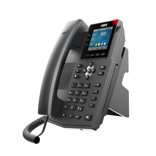 Fanvil X3U Pro Enterprise IP Phone - 2.8' Colour Screen, 3 Lines, No DSS Buttons, Dual Gigabit NIC, HD Audio Quality, 6 SIP Lines, PoE *LS* - Image 3