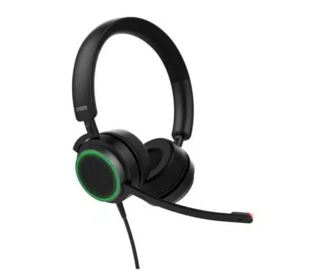 SNOM A330D Headset, Wired Duo, HD Audio Quality, Remote Control, Ideal For Video-telephony, - Image 4