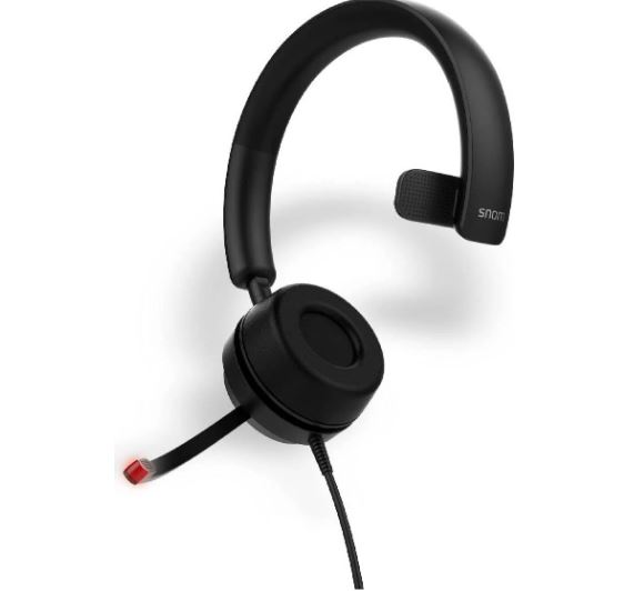 SNOM A330M Over-Ear USB-A Mono Headset, Passive Noise Cancellation, Black, USB/RJ9/3.5 Jack Cable with Call Control, Soft PU Leather - Image 3