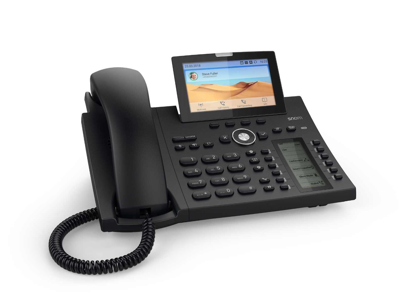 Snom D385N 12 Line Professional IP Phone, 4.3' Hi-Res Display With Backlight - Image 2