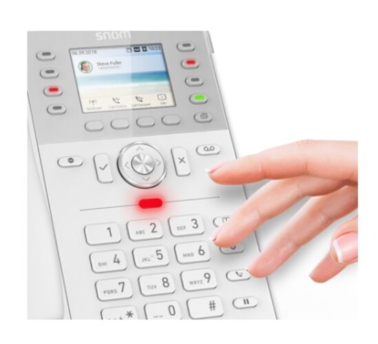 SNOM D735 SIP Desk Telephone, l 2.7 Inch TFT Display, 32 Self-Labeling Function Keys (8 Physical), White - Image 2