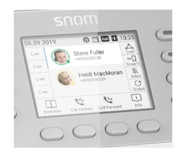 SNOM D735 SIP Desk Telephone, l 2.7 Inch TFT Display, 32 Self-Labeling Function Keys (8 Physical), White - Image 4