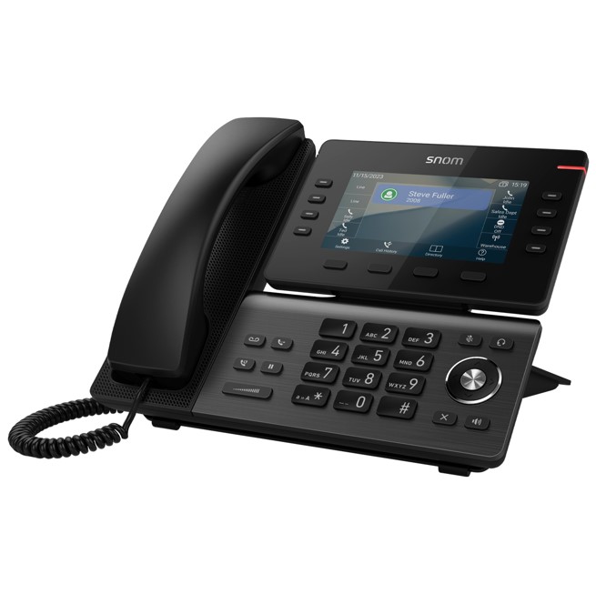 SNOM D812 Desk Telephone, 5' color LCD Screen with 8 SIP accounts, GigE ethernet switch, and 1 USB port, 8 (28) Self-Labeling Keys, PoE, 3Y Warranty - Image 3