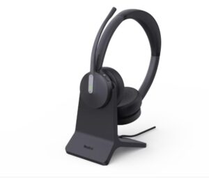 Yealink BH70 Bluetooth Wireless Dual Headset with Stand Teams USB-C/A, 3 mic noise cancellation Talk time up to 35h BT51 C Dongle with Type A Adapter
