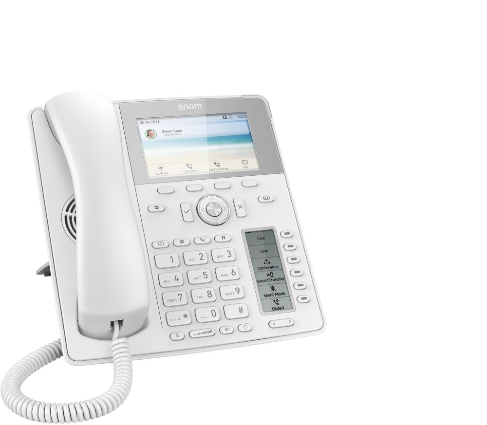 SNOM D785 IP Phone White, High-resolution 4.3 Zoll TFT colour display, 24 freely programmable function keys, Bluetooth, USB headset compatible - Image 2