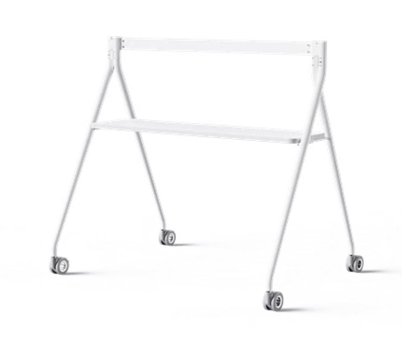 Yealink Floor stand for MeetingBoard 65' with Tray, Fit for Yealink MeetingBoard 65', Wheeled for easy transport Stable, Durable Base Practical, White - Image 3