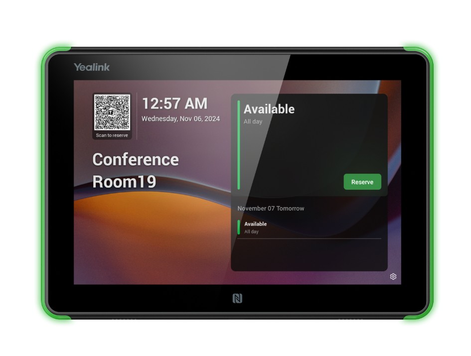 Yealink Roompanel Android based Scheduling Panel 8-inch, flush mount kit for wall or glass, 20° Tilt, PSU included, Yealink Platform, Microsoft Teams, - Image 4