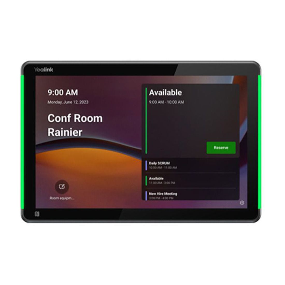 Yealink RoomPanel Plus E2- Black Android 13 OS Touch Screen Scheduler 10.1-inch multifunctional meeting room schedule panel Anit-fingerprint Coating - Image 2