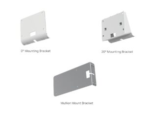 Yealink RoomPanel Plus Mount Kits, Device Compatibility RoomPanel Plus, 0° Mounting Bracket, 20° Mounting Bracket, Mullion Mount Bracket