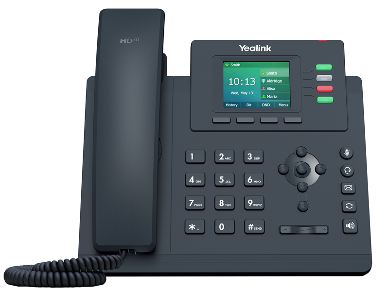 Yealink T33G 4 Line IP phone Entry-level, 320x240 Colour Display, Dual Gigabit Ports, PoE, HD Voice Quality, No Power Adapter included, Zoom, HD Voice - Image 2