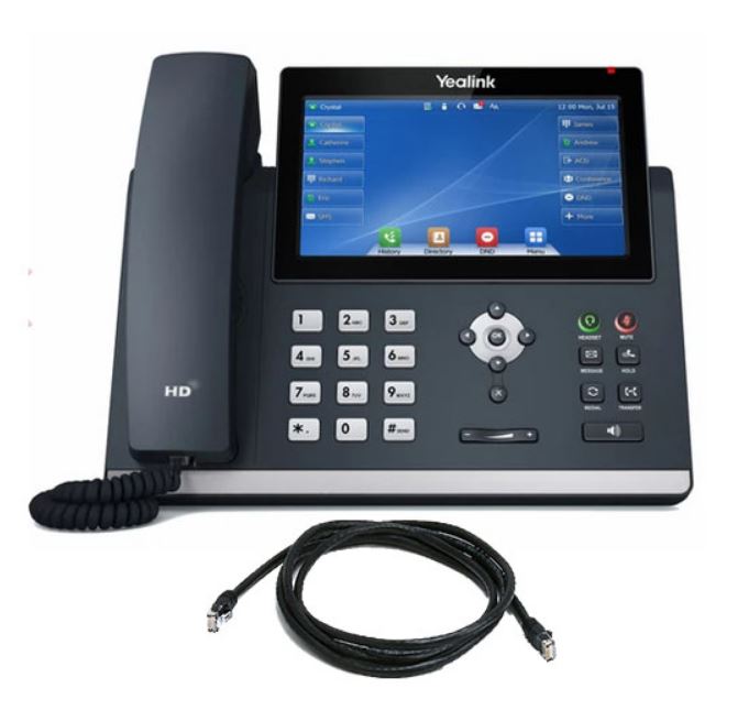 Yealink T48U 16 Line IP phone, 7' 800x480 pixel colour touch screen, Optima HD voice, Dual Gigabit Ports, 1 USB port for BT40/WF40/Recording, (T48S) - Image 2
