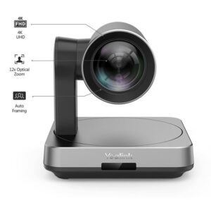 Yealink UVC84 Video Conference Camera for Medium and Large Room, True 4K Ultra HD Video, 12x optical and 3x digital zoom, 80°  field of view