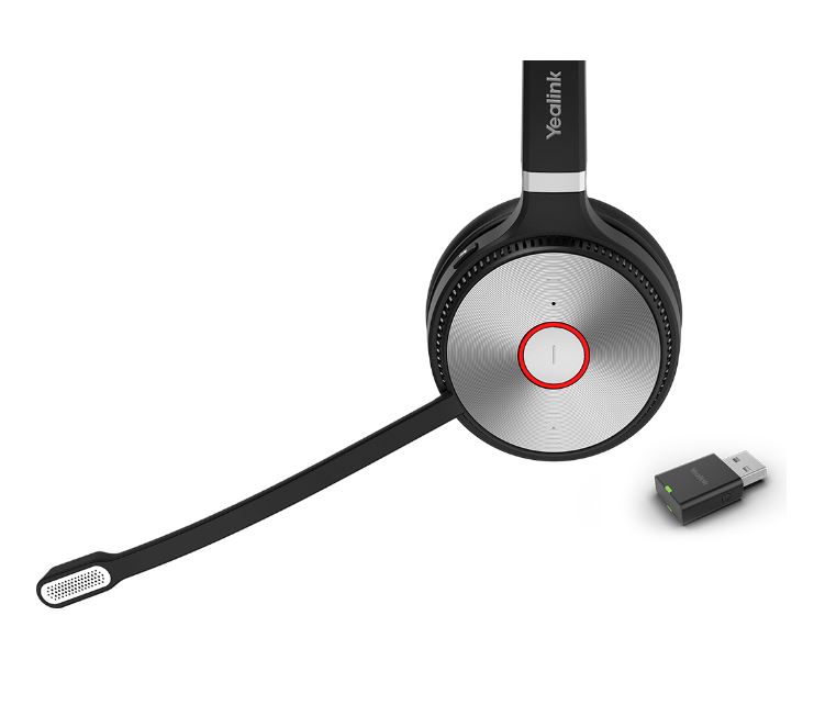 Yealink WH62 Mono UC DECT Wireless Headset, WDD60 DECT Dongle, USB Charging Cable, Carry Pouch, Busylight On Headset, EOS - Image 2