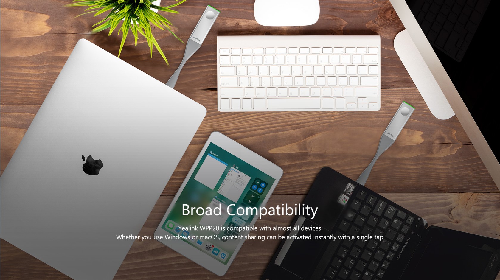 Yealink WPP20 Wireless Presentation Pod, To Suit Conference Systems, Combining A Self-Built 5G Wi-Fi, 1080p30fps, AirPlay - Image 2